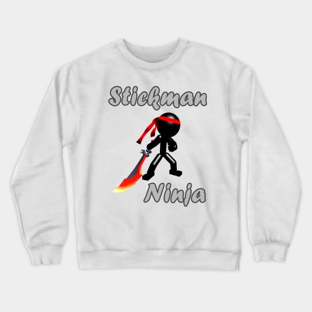 Stickman Ninja Crewneck Sweatshirt by Stickman3D